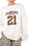 MAGLIA SUNDAY PANNA/MARRONE LUMINA TAGLIA UNICA