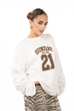 MAGLIA SUNDAY PANNA/MARRONE LUMINA TAGLIA UNICA