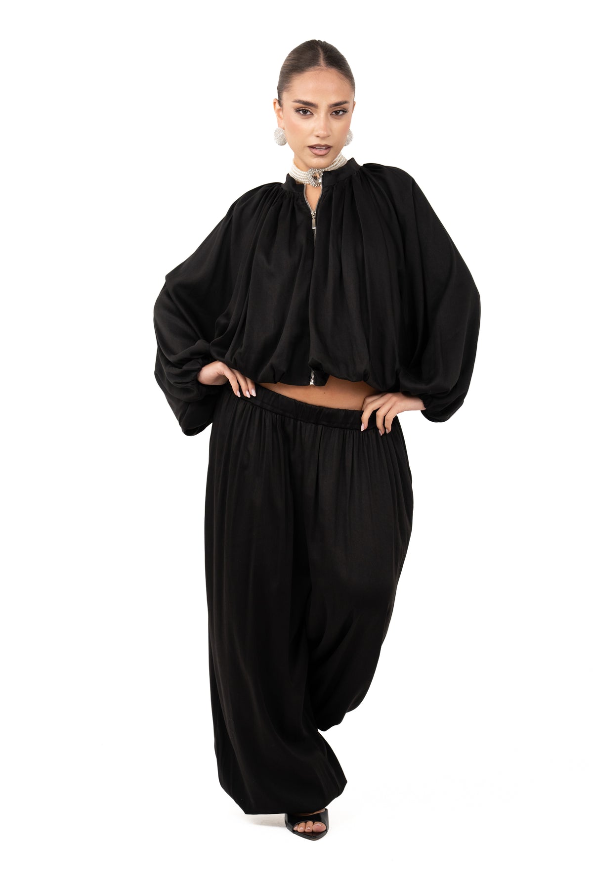 COORDINATO ALICE NERO DUE PEZZI JUSTWEST TAGLIA UNICA