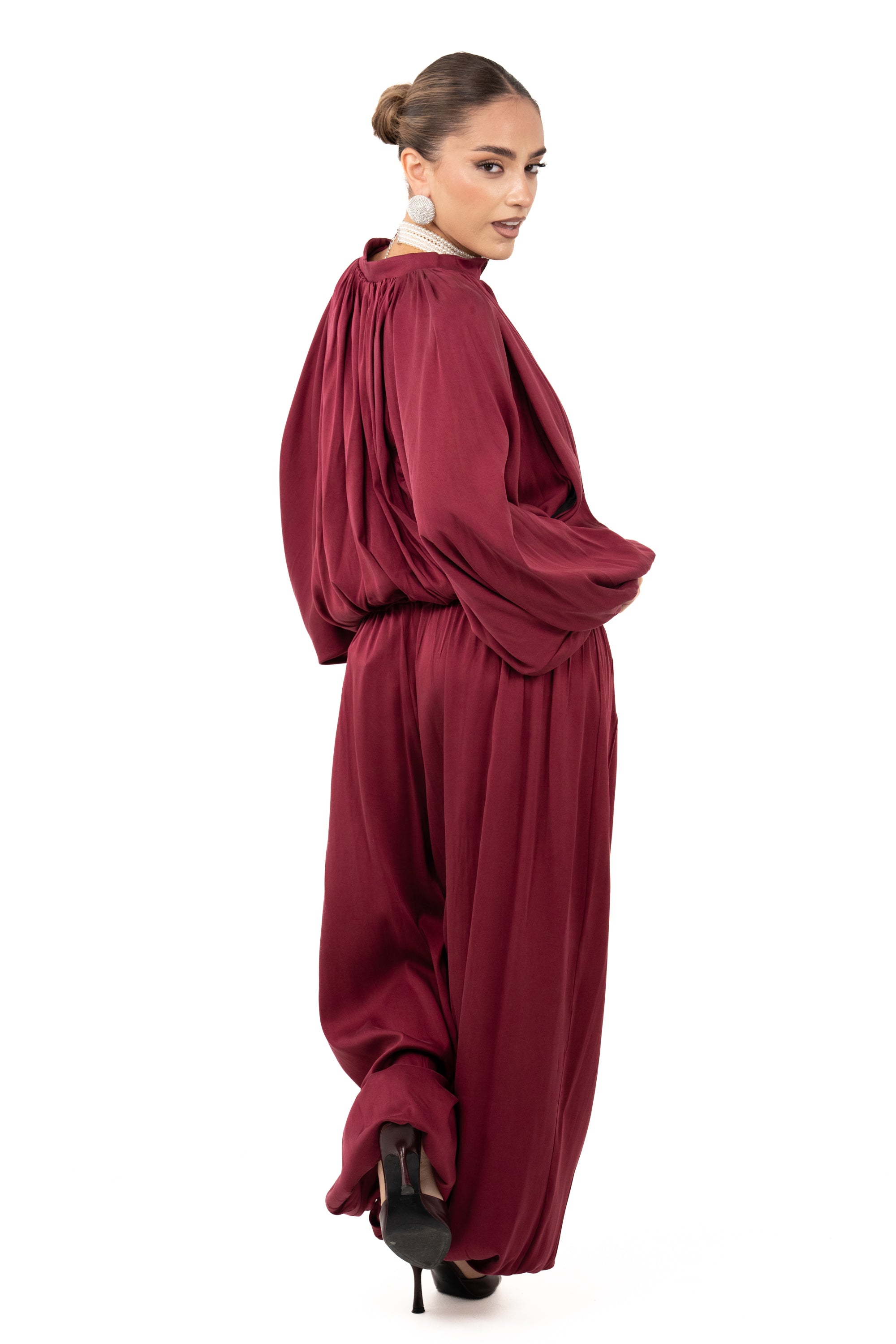 COORDINATO ALICE BORDEAUX DUE PEZZI JUSTWEST TAGLIA UNICA