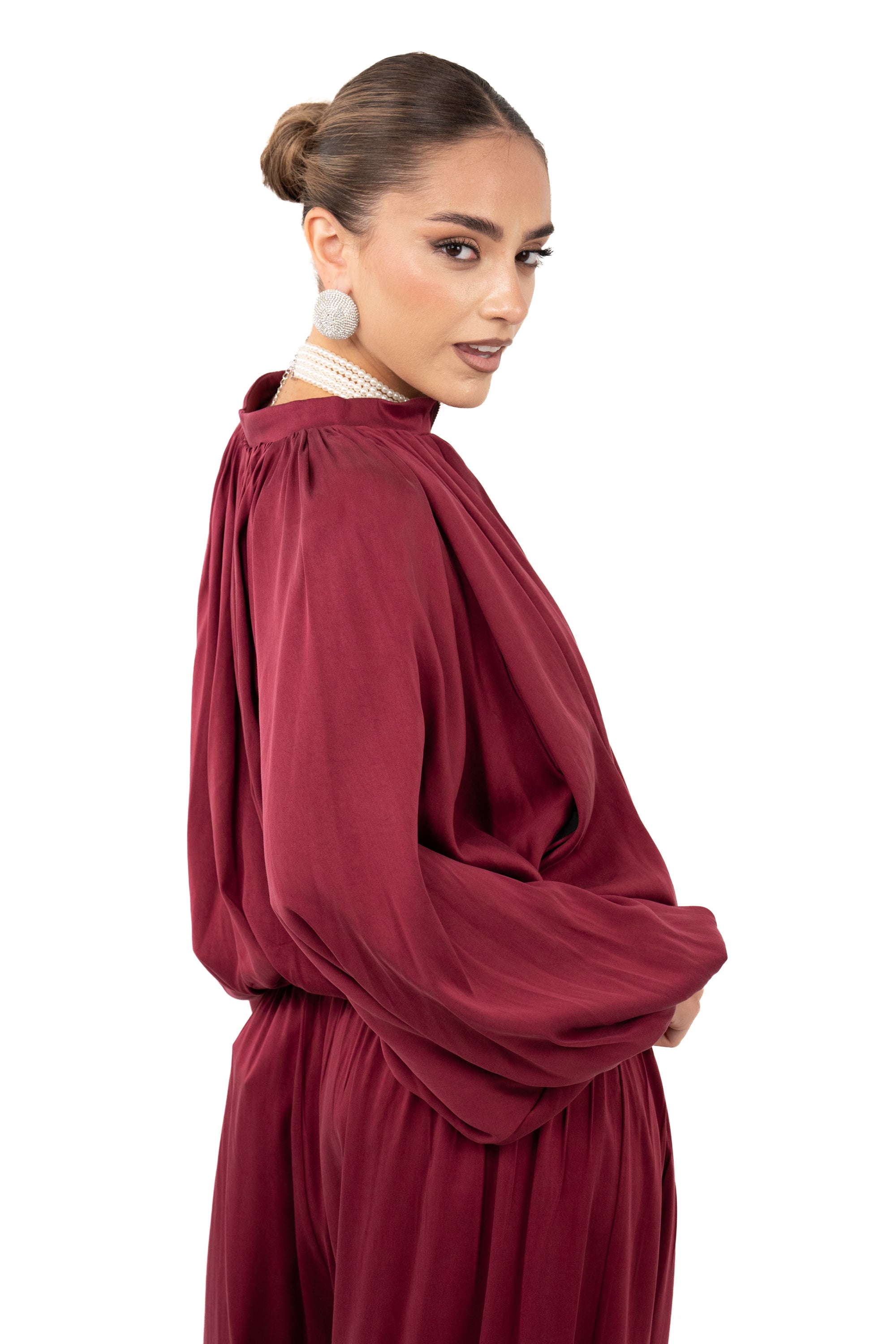 COORDINATO ALICE BORDEAUX DUE PEZZI JUSTWEST TAGLIA UNICA