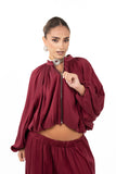 COORDINATO ALICE BORDEAUX DUE PEZZI JUSTWEST TAGLIA UNICA