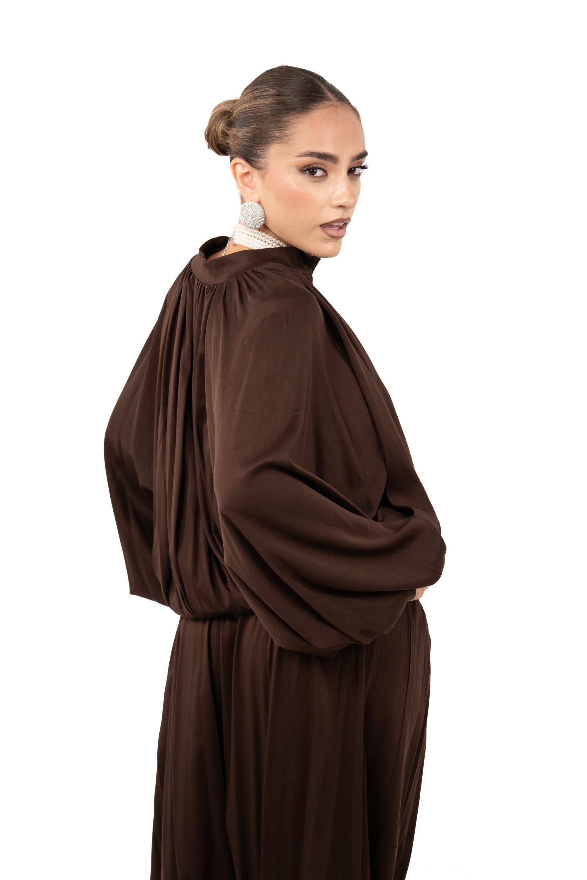 COORDINATO ALICE MARRONE DUE PEZZI JUSTWEST TAGLIA UNICA