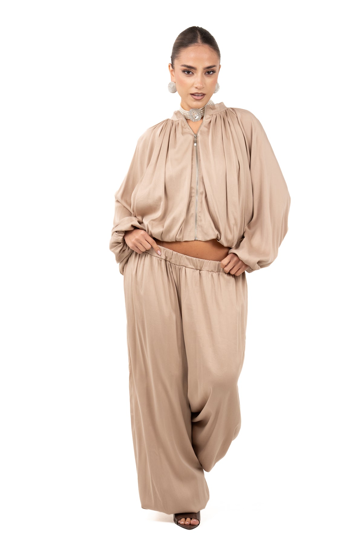 COORDINATO ALICE CHAMPAGNE DUE PEZZI JUSTWEST TAGLIA UNICA