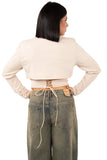 MAGLIA EFFETTO BUSTINO BEIGE TAGLIA UNICA