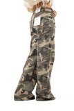 PANTALONI BEATRIX  CARGO MIMETICI WIDE LEG