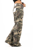 PANTALONI BEATRIX  CARGO MIMETICI WIDE LEG