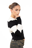 MAGLIONE ILARY PANNA/NERO TAGLIA UNICA