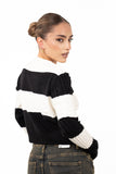 MAGLIONE ILARY PANNA/NERO TAGLIA UNICA