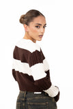 MAGLIONE ILARY PANNA/MARRONE TAGLIA UNICA