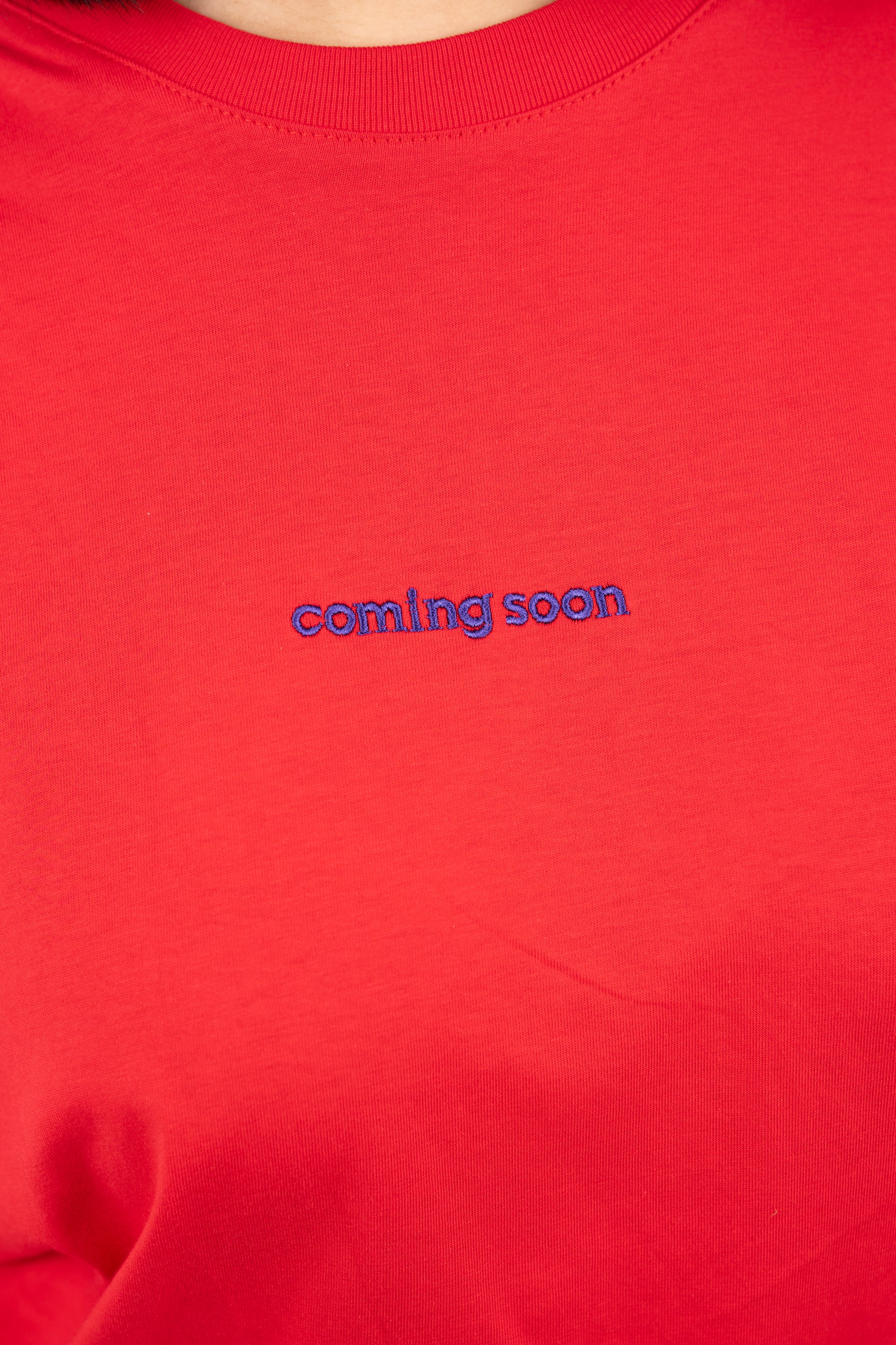 T-SHIRT "COMIING SOON" ROSSA LUMINA