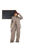 Completo Due Pezzi Donna in Cotone Micro Quadri con Giacca Asimmetrica e Pantaloni Wide Leg
