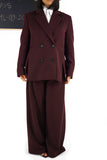 Pantaloni palazzo lumina wideleg sartoriali a gamba larga  bordeaux