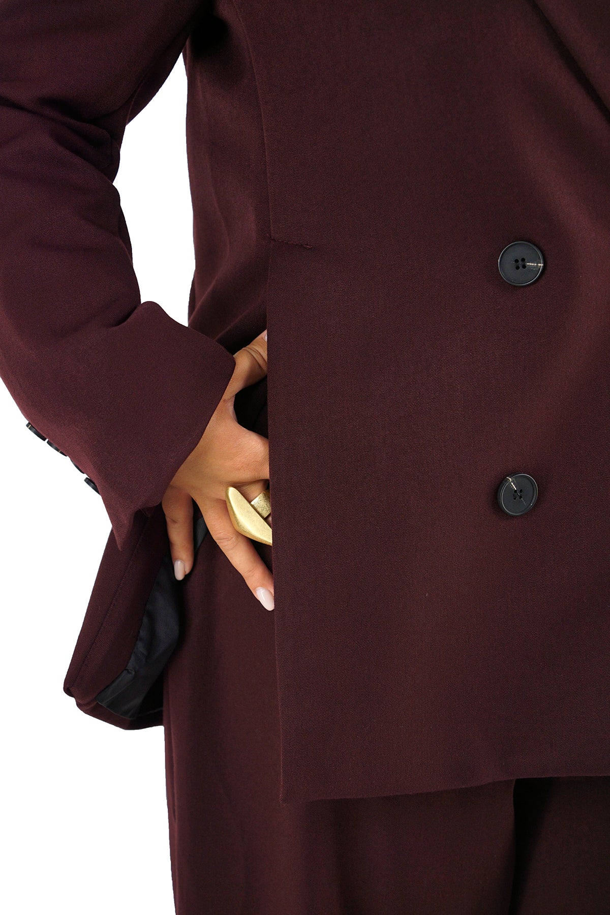 Giacca Doppiopetto Lumina Elegante Sartoriale in Viscosa Stretch