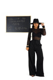 Body trasparente in tulle con spalline strutturate nero