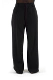 Pantaloni palazzo lumina wideleg sartoriali nero a gamba larga