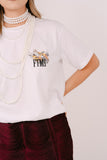 T-SHIRT FATEMI SANTA BIANCA OVERSIZE TAGLIA UNICA