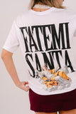 T-SHIRT FATEMI SANTA BIANCA OVERSIZE TAGLIA UNICA