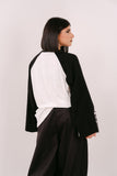 MAGLIA BICOLOR BIANCA E NERA TAGLIA UNICA