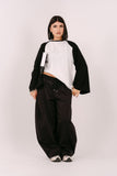 PANTALONE LAVINA CARGO NERO TAGLIA UNICA