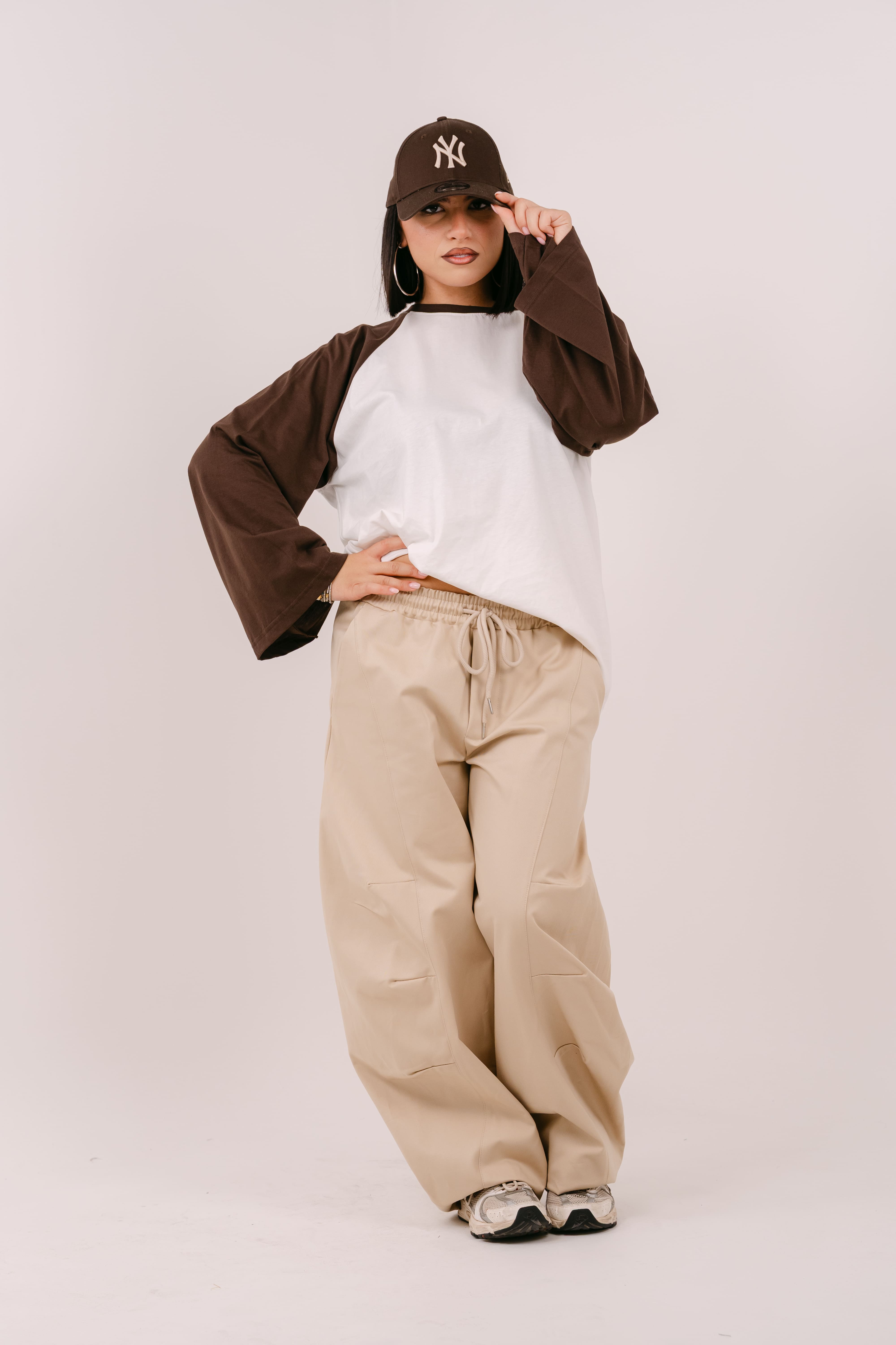 PANTALONE LAVINA CARGO BEIGE TAGLIA UNICA