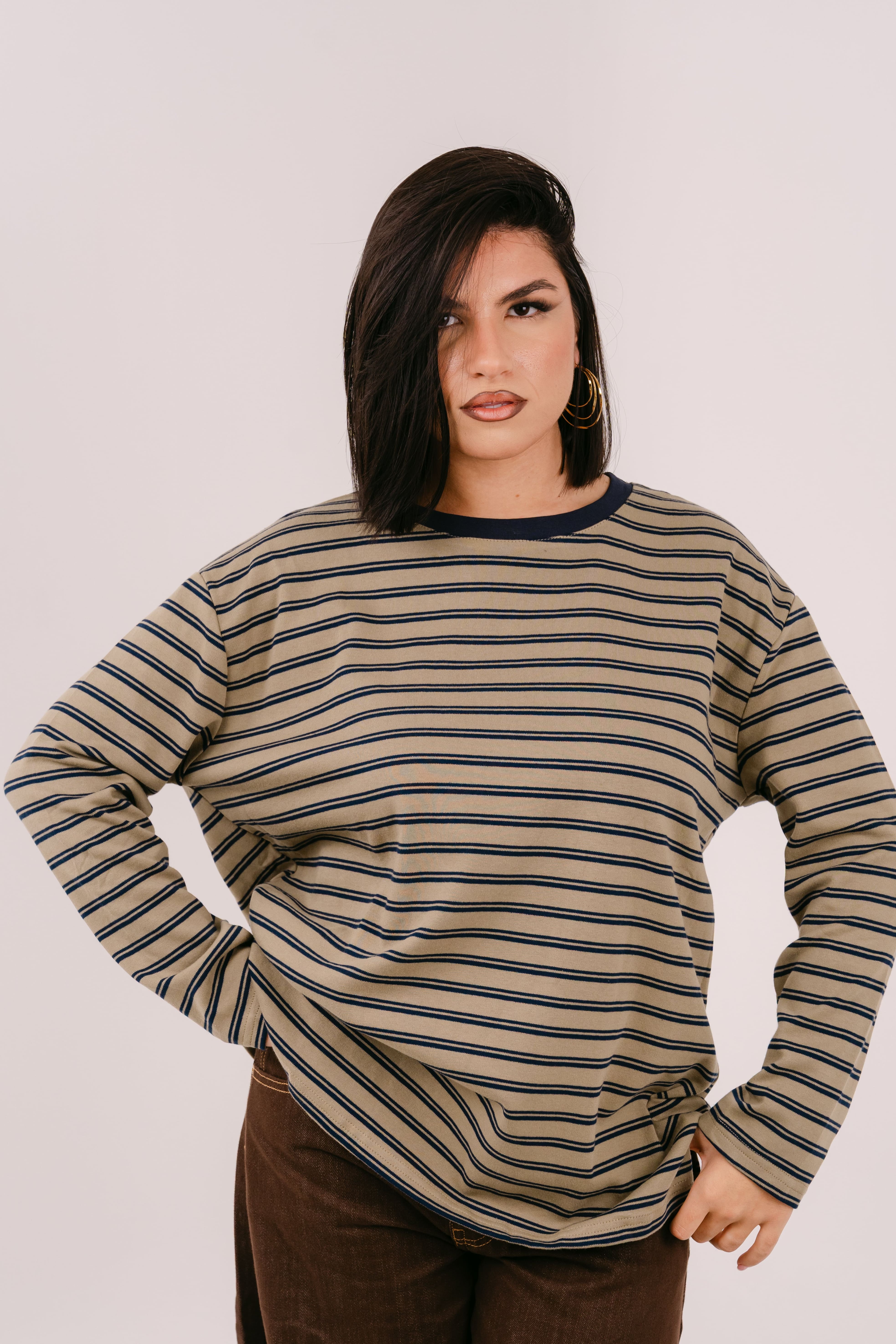 MAGLIA ROMA CON RIGHE VERDE E BLU TAGLIA UNICA