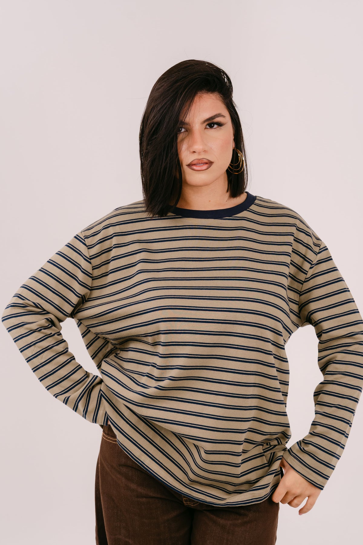 MAGLIA ROMA CON RIGHE VERDE E BLU TAGLIA UNICA