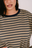 MAGLIA ROMA CON RIGHE VERDE E BLU TAGLIA UNICA