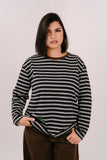 MAGLIA ROMA CON RIGHE NERE E MARRONI TAGLIA UNICA