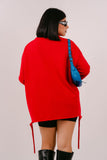 FELPA LUNGA KAREN ROSSA CON STRAPPI JUSTWEST TAGLIA UNICA