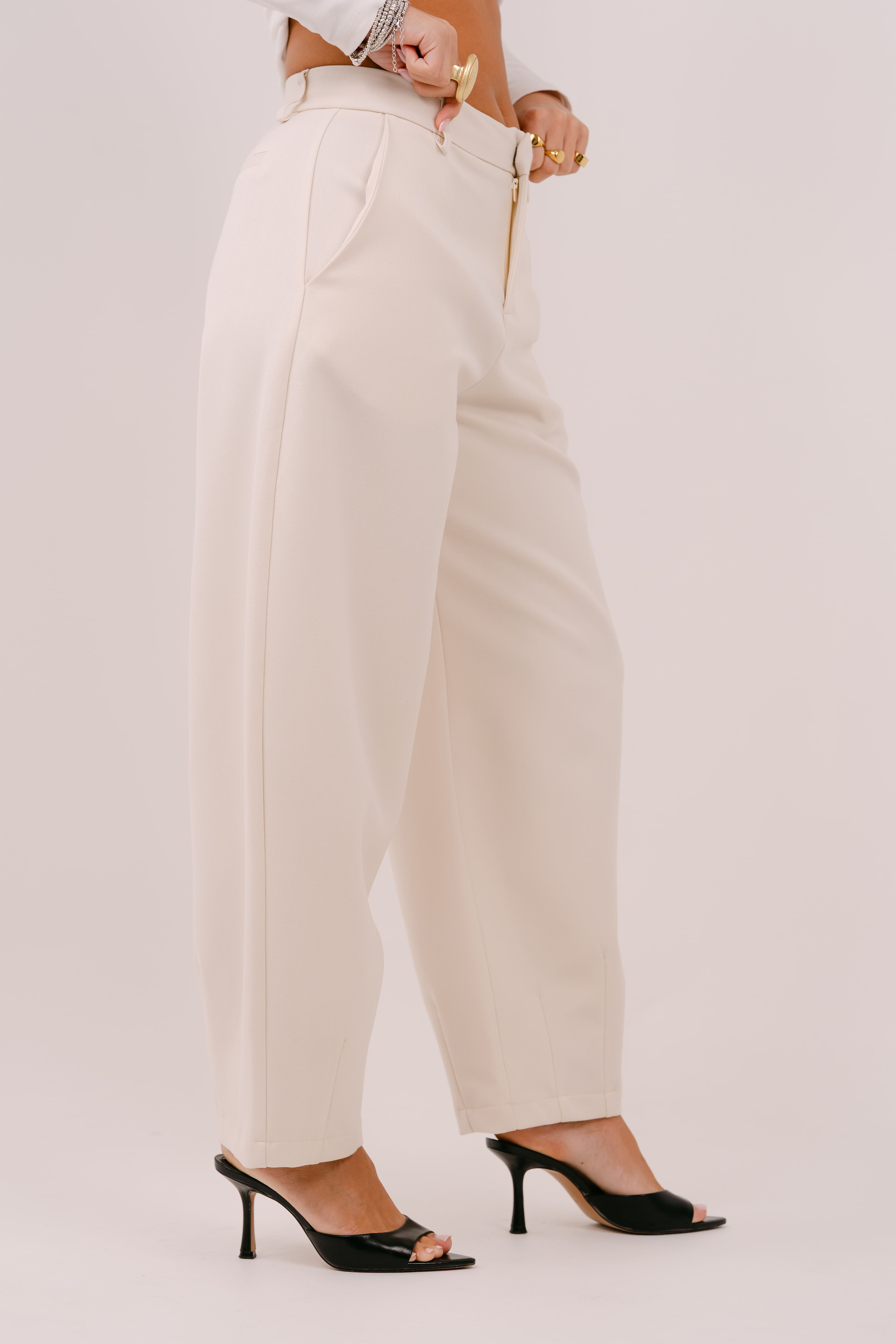 PANTALONE FLORENCE CREMA BALLON LUMINA