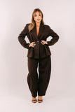 BLAZER FLORENCE MONOPETTO MARRONE LUMINA