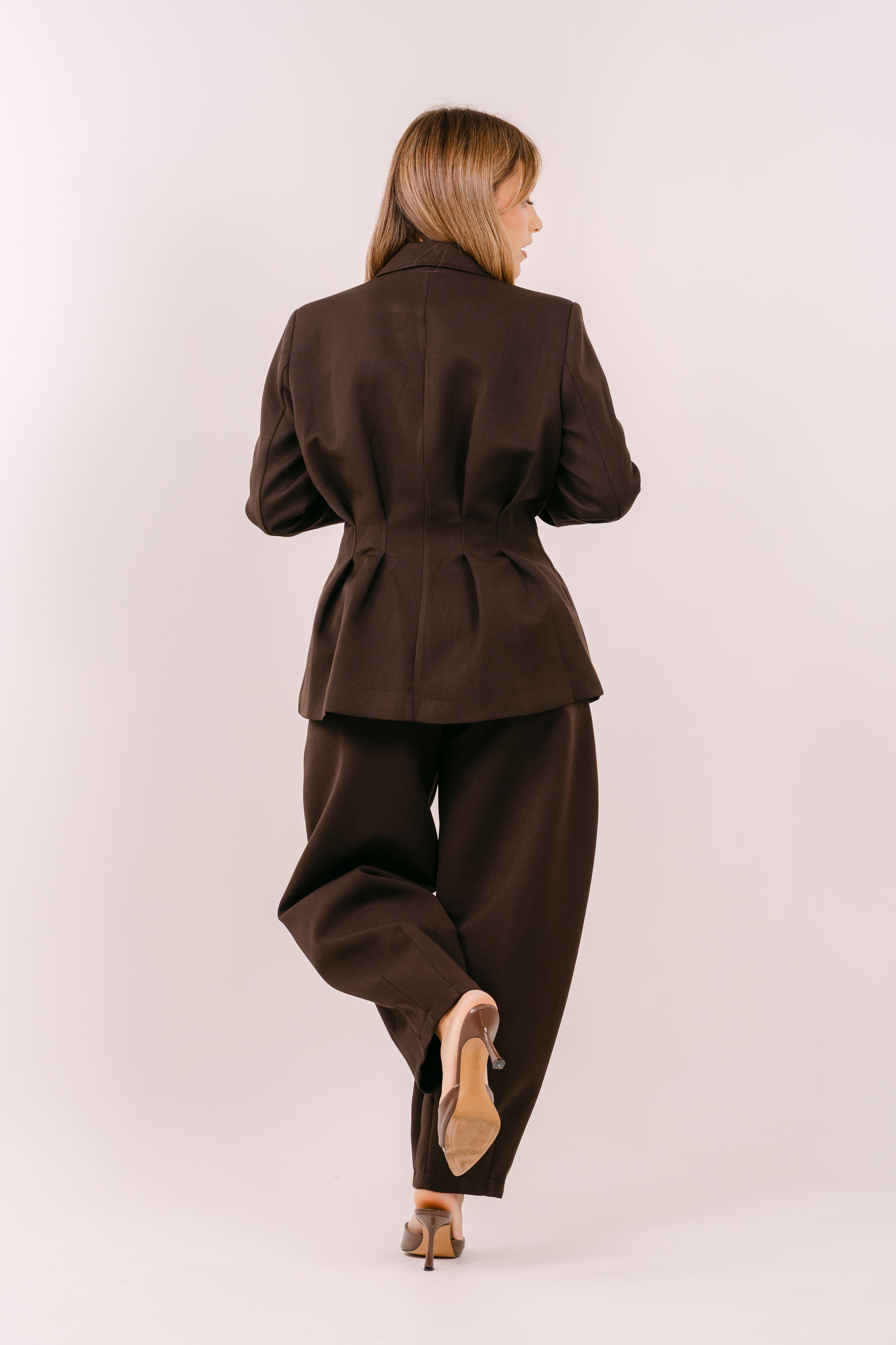 BLAZER FLORENCE MONOPETTO MARRONE LUMINA