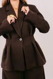 BLAZER FLORENCE MONOPETTO MARRONE LUMINA