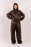 COORDINATO MADISON ECOPELLE MARRONE LUMINA