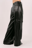 PANTALONE CARGO MADISON ECOPELLE NERO LUMINA
