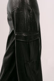 PANTALONE CARGO MADISON ECOPELLE NERO LUMINA