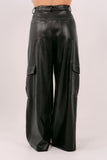 PANTALONE CARGO MADISON ECOPELLE NERO LUMINA