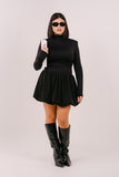 VESTITO OLIVIA CORTO NERO CON GONNA A PALLONCINO